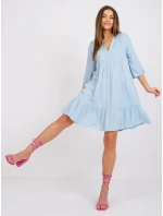 Šaty D73761M30214A2 svetlo modré