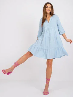 Šaty D73761M30214A2 svetlo modré