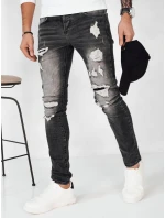 Pánske tmavosivé džínsové nohavice FashionStreet UX4152