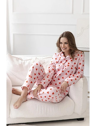 Pyžamo Taro 3628 Sorella, s dlhými rukávmi, veľkosti S–XL, na zapínanie Pyžamo Taro 3628 Sorella, s dlhými rukávmi, veľkosti S–XL, na zapínanie