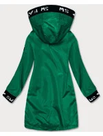 Tenká zelená dámska bunda s ozdobnou lemovkou (B8145-10)