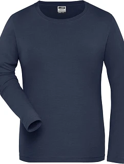 Daiber JN 1803 Dámske pracovné elastické tričko – Solid 02.1803 tmavomodré