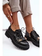 Damskie Skórzane Półbuty D&A MR870-80 Czarne