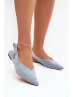 Dámské baleríny S přezkou Modré Tanelia