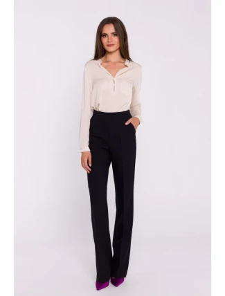 S371 Nohavice Bootcut - čierne S371 Nohavice Bootcut - čierne