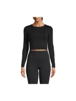 CASALL Crop Tričko s dlhým rukávom Black