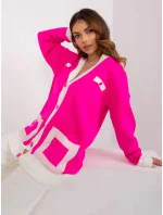 Dámska pletená súprava BA KMPL 3017.76P Ecru s neónovou ružovou - FPrice Dámska pletená súprava BA KMPL 3017.76P Ecru s neónovou ružovou - FPrice