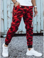 Pánske tepláky s potlačou moro červené FashionStreet UX4444