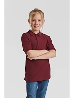 Fruit of the Loom Kids 65/35 Polo Detské piqué polo 16.3417 vintage heather red