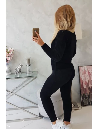 Dvojdielny sveter z alpaky čierny