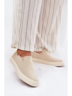 Dámske slip-on tenisky Big Star - béžové