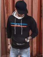 Pánska čierna mikina s potlačou FashionStreet BX5386