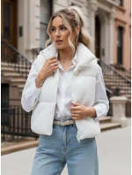 Dámska krémová vesta z ovčej kože BEEWARM FashionStreet TY3801 Dámska krémová vesta z ovčej kože BEEWARM FashionStreet TY3801