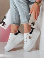 Dámske tenisky na platforme KITNOT bielo-čierne FashionStreet ZY0922
