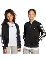 Detská mikina adidas Essentials Full-Zip čierno-biela JD6494