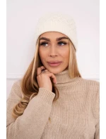 Fleecová čiapka K204 ecru