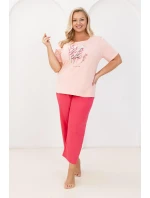 Regina 740 cr/r 2XL-3XL W26 dámske pyžamo Regina 740 cr/r 2XL-3XL W26 dámske pyžamo