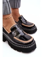 Skórzane Damskie Mokasyny D&A MR870-32 Czarne