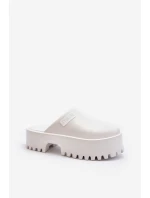 Damskie Klapki Na Masywnej Podeszwie Big Star NN274015 Białe
