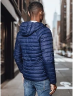 Pánska prechodná prešívaná tmavomodrá bunda FashionStreet TX4408