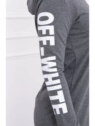 Off White šaty graphite melange