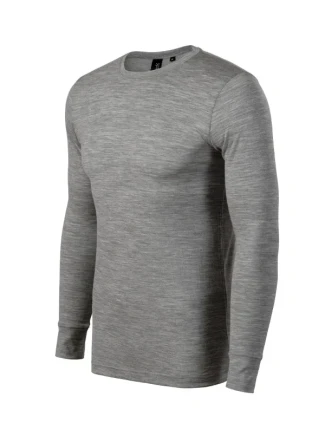 Pánske tričko Merino Rise LS tmavo šedé