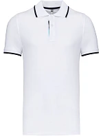 Kariban K 245 Pánske polo s kontrastným vzorom piqué 20.K245 biela/námornícka modrá/biela Kariban K 245 Pánske polo s kontrastným vzorom piqué 20.K245 biela/námornícka modrá/biela