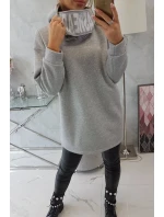 Zateplená mikina s kapucňou šedá