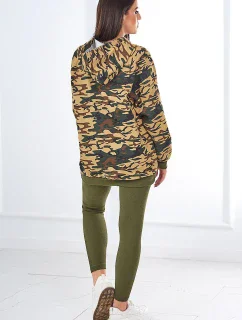 3dielna súprava Vresoviská blúzka, top a legíny khaki + béžová