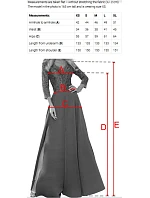 669-2 Svadobné maxi šaty s kvetom na ramene a rozparkom - modré