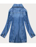 Dlhá svetlo modrá dámska džínsová oversize bunda (X-761) Dlhá svetlo modrá dámska džínsová oversize bunda (X-761)