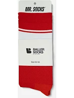 Mr. Socks L 05010 Športové ponožky „Ballersocks Light“ 88.5010 červená/biela Mr. Socks L 05010 Športové ponožky „Ballersocks Light“ 88.5010 červená/biela