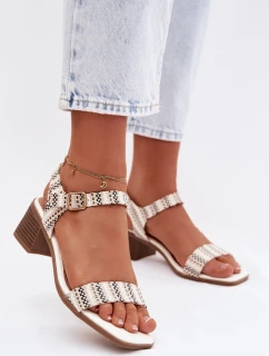 Dámské sandály na klíně bílé Sabela