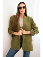 Bunda s klopami elegantná olivovo zelená