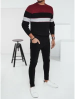 Pánsky čierny sveter FashionStreet WX2283 Pánsky čierny sveter FashionStreet WX2283