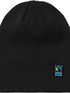 Neutral O 93055 Pletená čiapka z organického materiálu s certifikátom Fairtrade 77.9355 čierna