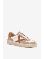 Dámske semišové kožené tenisky Zazoo N1108S5 beige Dámske semišové kožené tenisky Zazoo N1108S5 beige