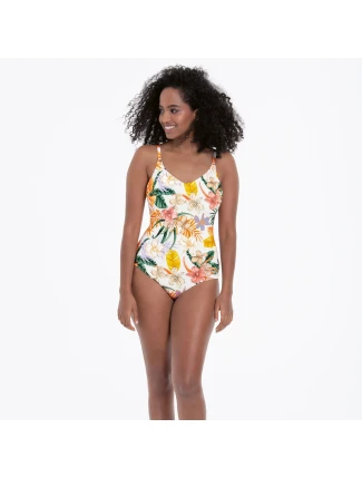 Jednodielne plavky Emiko 7722 krémové - RosaFaia