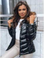Dámska prešívaná zimná bunda s kapucňou MIRIAL čierna FashionStreet TY3769 Dámska prešívaná zimná bunda s kapucňou MIRIAL čierna FashionStreet TY3769
