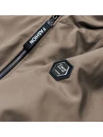 Dámska béžová parka s kapucňou (B8121-12) Dámska béžová parka s kapucňou (B8121-12)