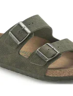 Birkenstock Arizona Vegan Microfaser Regular Dámske a pánske vegánske šľapky Desert Dust Thyme (1024550)