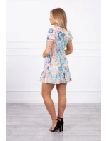 Kvetinové šaty s výstrihom do V ecru Kvetinové šaty s výstrihom do V ecru