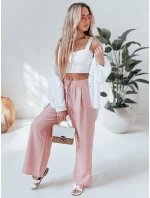 Dámske nohavice so širokými nohavicami MILLIVIO pink FashionStreet UY2663 Dámske nohavice so širokými nohavicami MILLIVIO pink FashionStreet UY2663