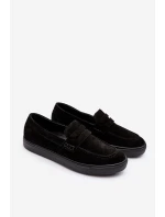 Pánske semišové mokasíny Zazoo 1574 Black