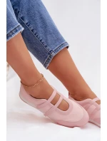 Sportovní dámské baleríny s pásky Růžové Farvessa