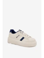 Dámske tenisky na platforme Big Star - svetlo béžové