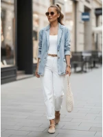 Dámska nadrozmerná džínsová bunda RUNAWAY modrá FashionStreet TY4906