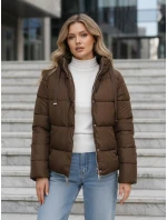 FashionStreet dámska zimná dlhá hnedá bunda TY5475