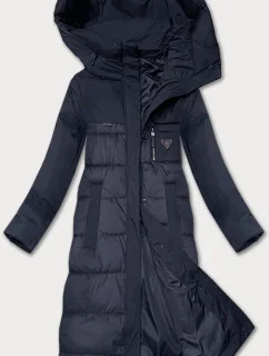 Zimná bunda Libland zo zmiešaných materiálov tmavomodrá (7820)