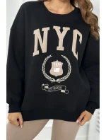 Bavlnená súprava, zateplená mikina + legíny čierny Bavlnená súprava, zateplená mikina + legíny čierny